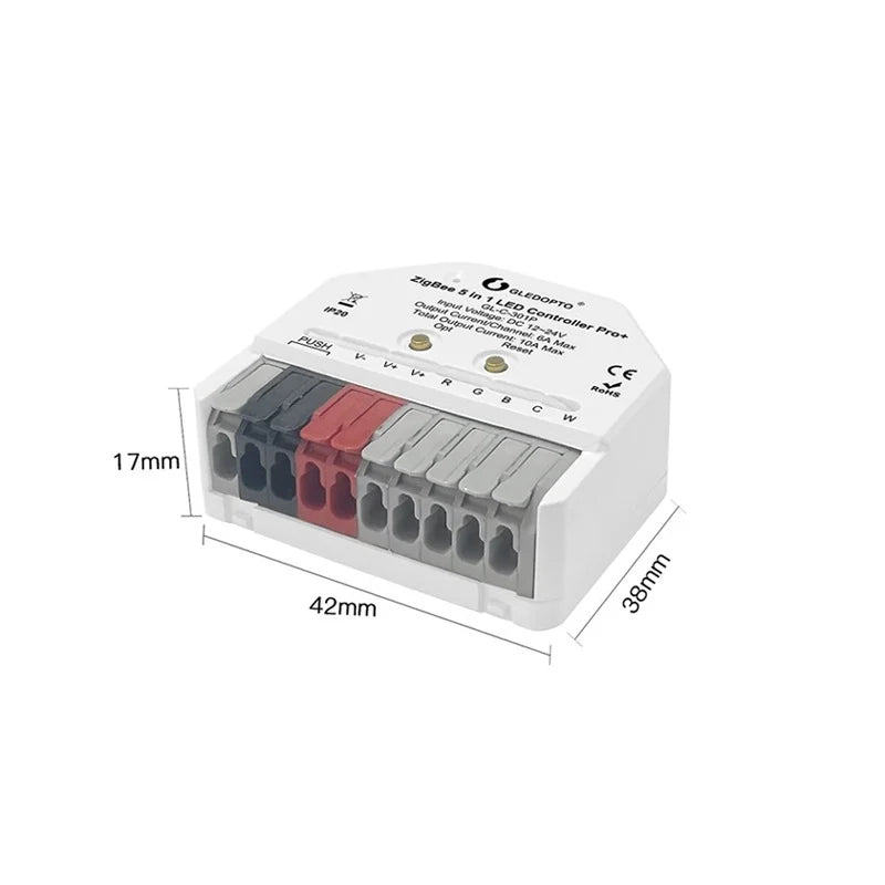 GLEDOPTO ZigBee Pro+ Ultra Mini Wi-Fi 5 in 1 LED Smart Controller GL-C-301P