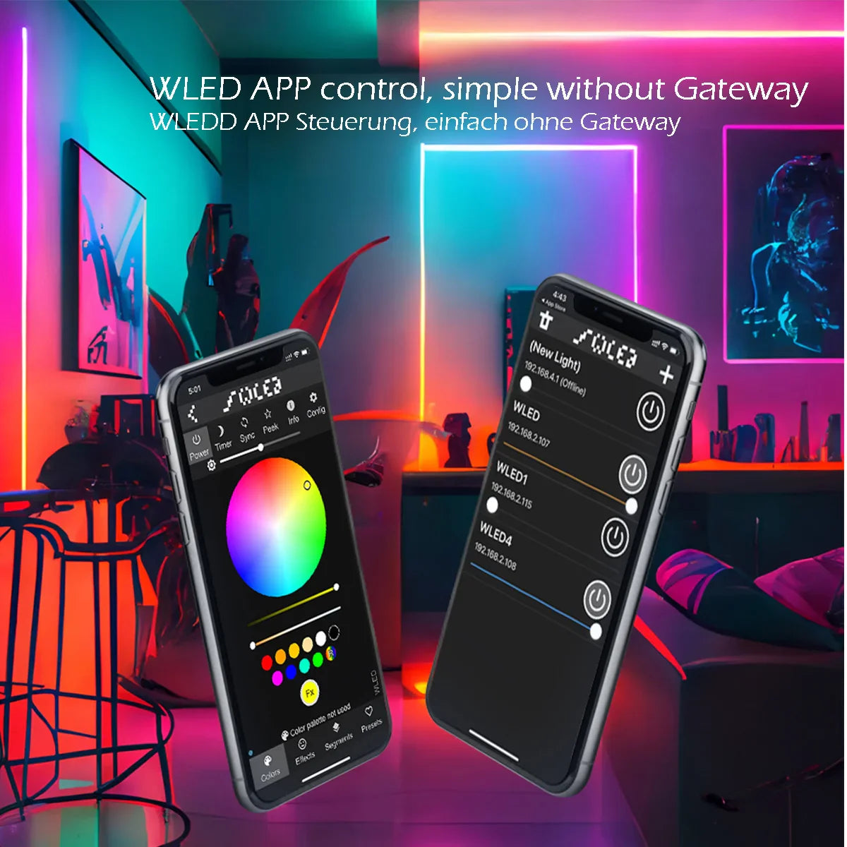 GLEDOPTO ESP32 WLED Digital Pixel LED Controller With Mic/UART WIFI GL-C-016WL-D