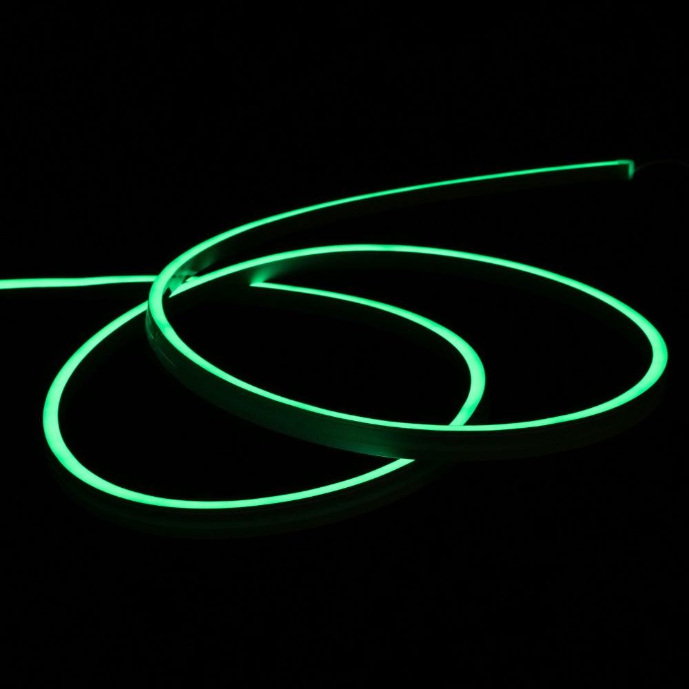 Mini Green Neon Flex 6000K 24V 6x12mm IP65 Waterproof 15m