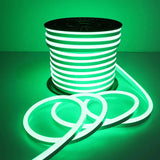 Green LED Neon Flex 220V 240V 8x16mm 120LEDs/m IP67 Waterproof with UK Plug - ATOM LED