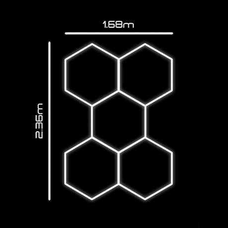 Hexagrid LED Hexagon Ultrabright 6500k LED Hex Lights - 5 Hex Grid System - UK LED Lights