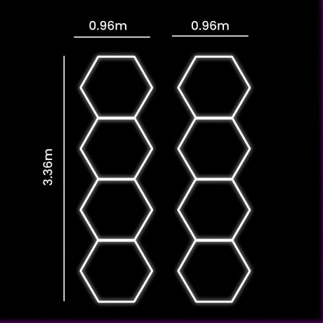 Hexagrid LED Hexagon Ultrabright 6500k LED Hex Lights - 8 Hex Grid System - UK LED Lights