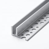 Close view of Tile-In Aluminium Profile for 6 × 12 mm IP67 Neon Flex