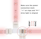 LED Strip Accessories 5pcs T-Shape PCB RGB Connectors 4 pin 10mm - UK LED Lights