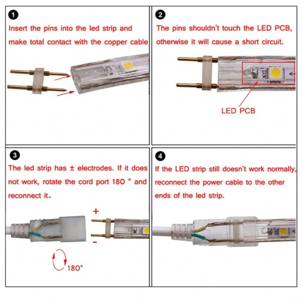 LED Strip Light 220V 240V SMD 5730 180LEDs/m 23-Key RF Remote Control 1500W Dimmer Transformer for Brightness Adjustment - UK LED Lights
