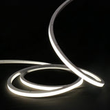 4000K natural white 10x10mm vertical bend top bend LED neon flex, 48V IP67, switched on