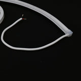 Close-up of 4000K natural white 10x10mm top bend neon flex, 144 LEDs per metre, CRI over 85