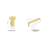 8x16mm IP67 LED neon flex — dimensions, cut points and bending direction diagram
