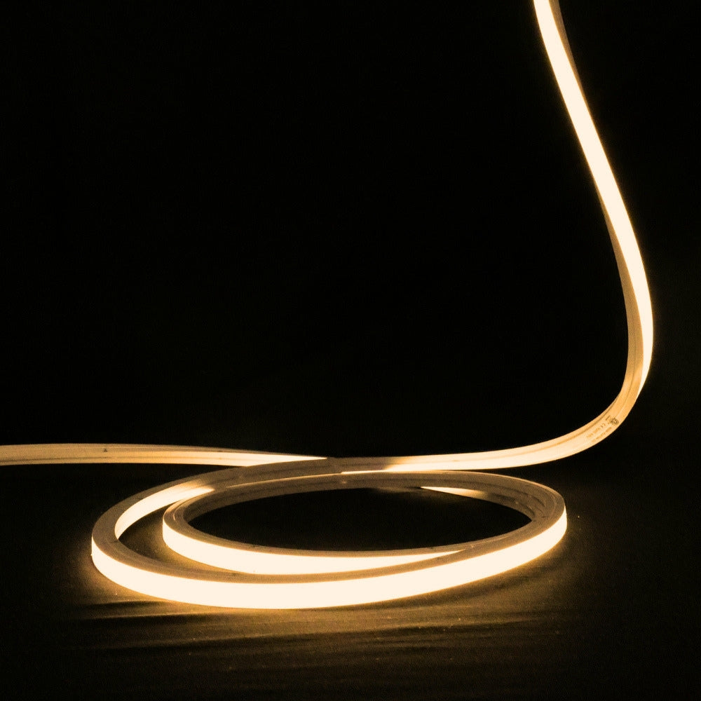 10x10mm top bend neon flex curved over an arch, 2700K warm white, 48V IP67 waterproof