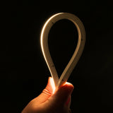 Top bend neon flex up a vertical signage stroke, 2700K warm white 10x10mm IP67