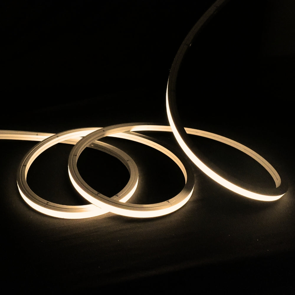 10x10mm top bend neon flex curved over an arch, 3000K warm white, 48V IP67 waterproof