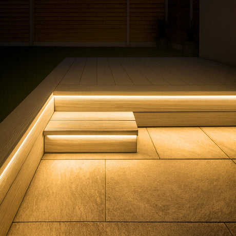 Decking LED Light Warm White Neon Flex 2700K 24V 6x12mm IP67 Waterproof Cut Anywhere