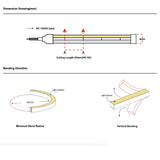 Micro Mini Cool White Neon Flex 6000K 24V Top Bend 4.5x4.5mm IP65 Waterproof 240LEDs/m