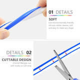 Mini Blue LED Neon Flex DC 12V 6x12mm 120LED/m IP65 Waterproof 2.5cm Cut - UK LED Lights
