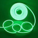 Mini Green LED Neon Flex DC 12V 6x12mm 120LED/m IP65 Waterproof 2.5cm Cut - UK LED Lights