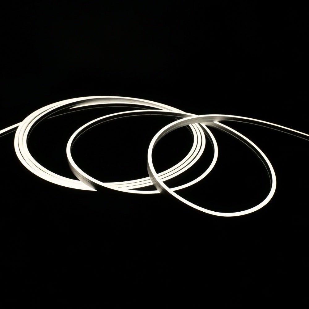 Mini Natural White Neon Flex 4000K 24V 4x10mm IP65 Waterproof 168LEDs/m - UK LED Lights