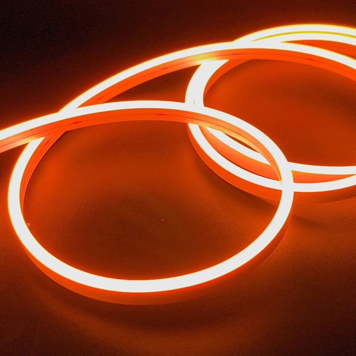 Mini Orange Neon Flex DC 12V 6x12mm 120LED/m IP65 Waterproof 1cm Cut ...