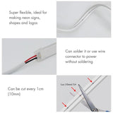 Mini Red LED Neon Flex 12V 6x12mm 120LED/m IP65 Waterproof 1cm Cut - UK LED Lights