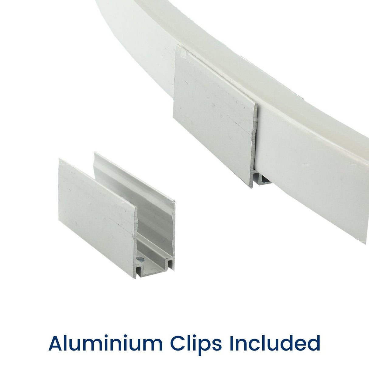 Natural White Neon Flex 220V 240V 16x16mm D Shape 120LEDs/m Top Bend IP65 with UK Plug - UK LED Lights