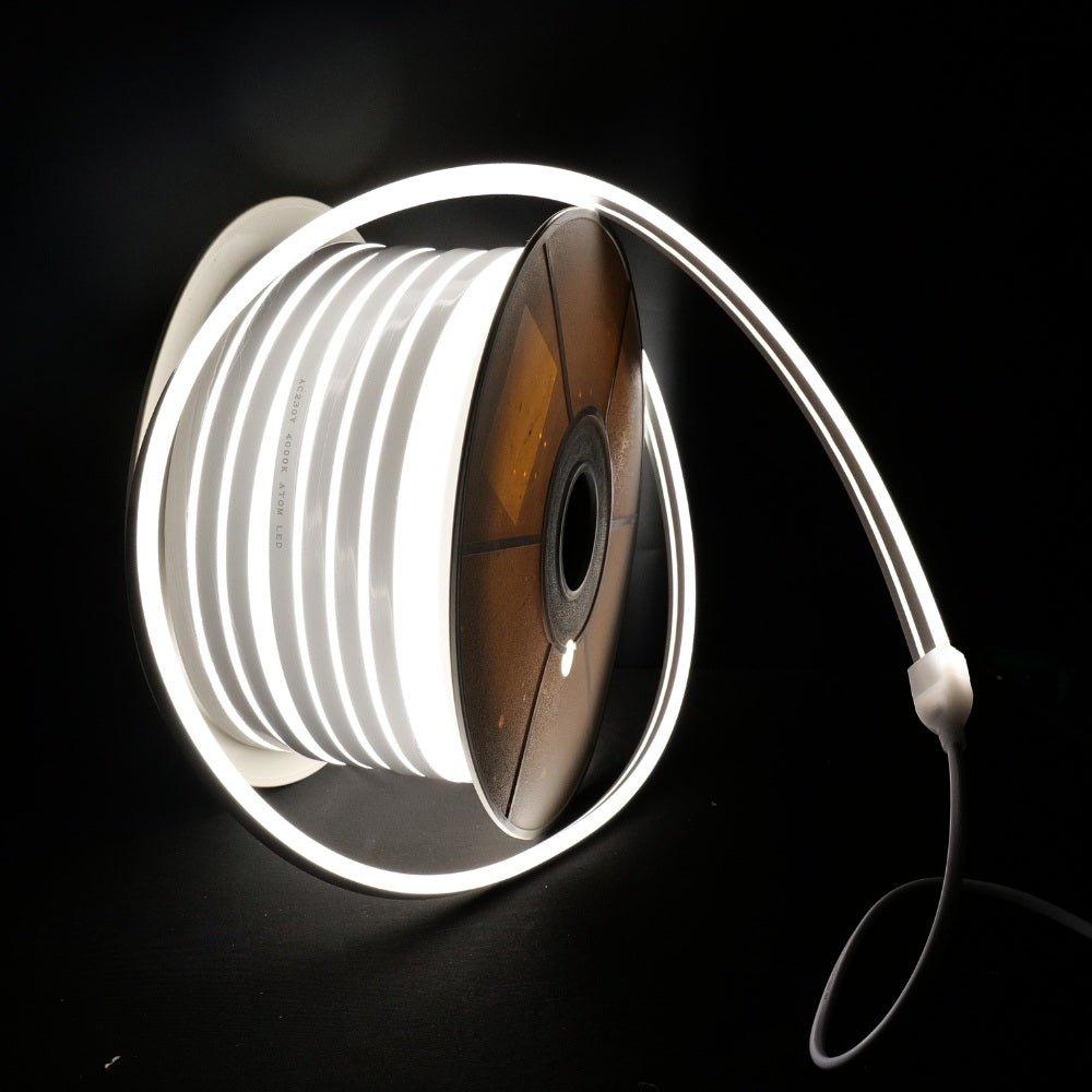 Natural White Neon Flex 220V 240V Wireless 8x16mm 120LEDs/m IP65 Waterproof with UK Plug - UK LED Lights