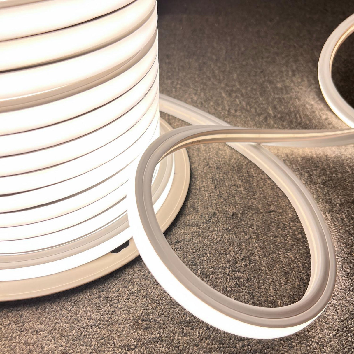 Natural White Neon Flex 4000K DC 48V 16x16mm Top Bend IP65 Waterproof 10cm Cut - UK LED Lights