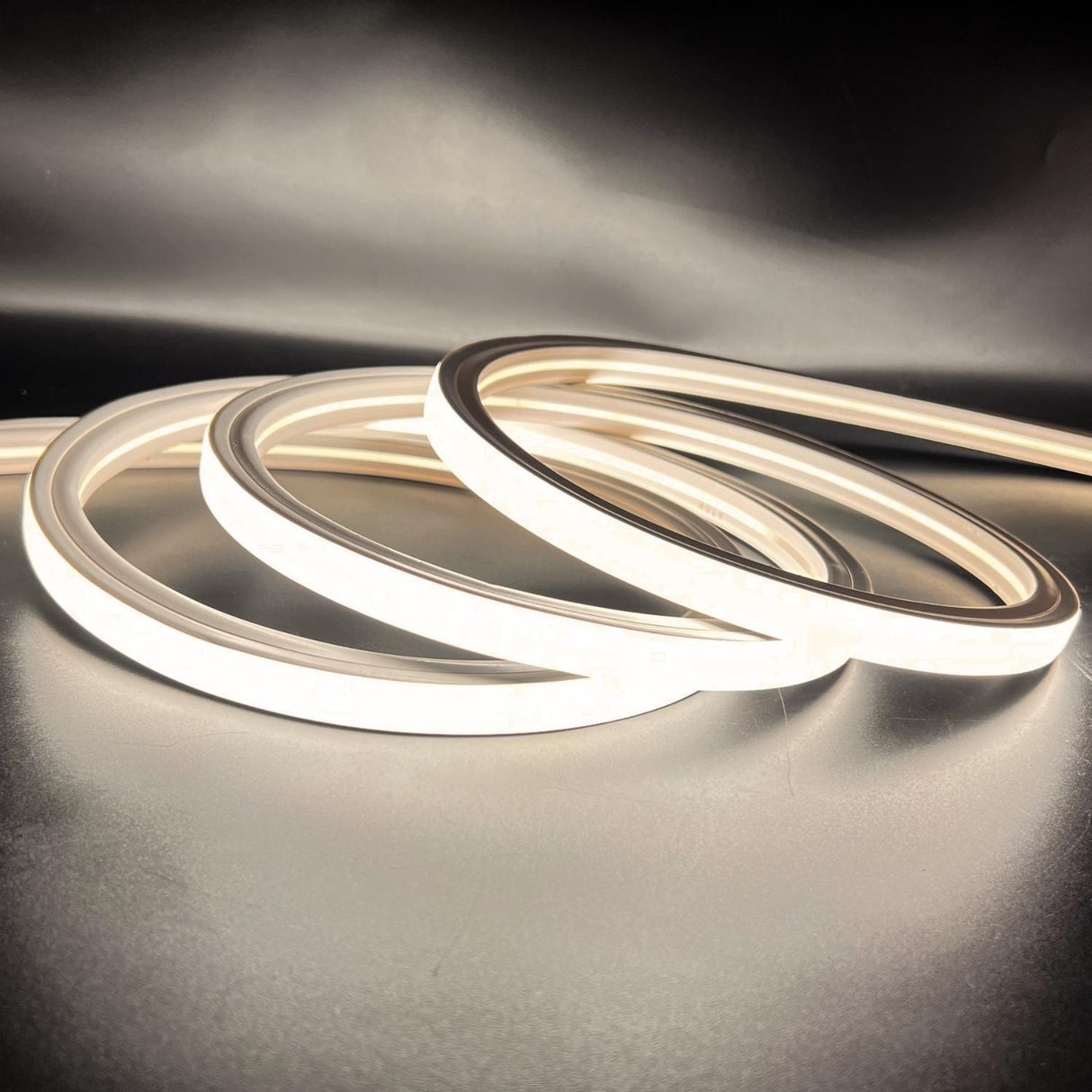 Natural White Neon Flex 4000K DC 48V 16x16mm Top Bend IP65 Waterproof 10cm Cut - UK LED Lights