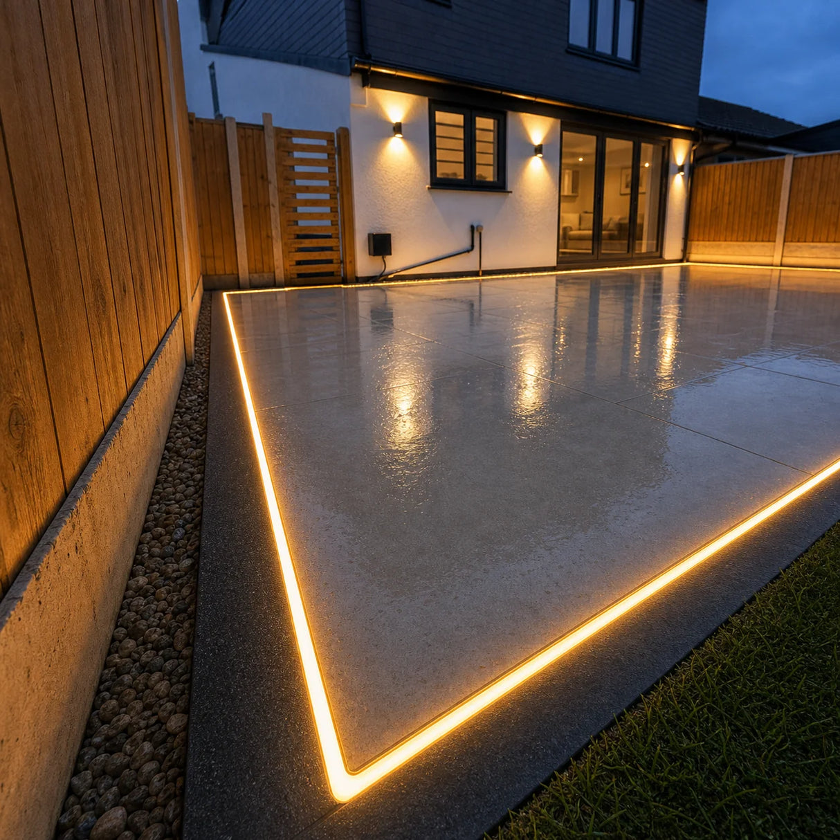 Bespoke cut-to-length Natural White Neon Flex 4000K 48V 10x20mm IP68 Waterproof 50m - UK LED Lights