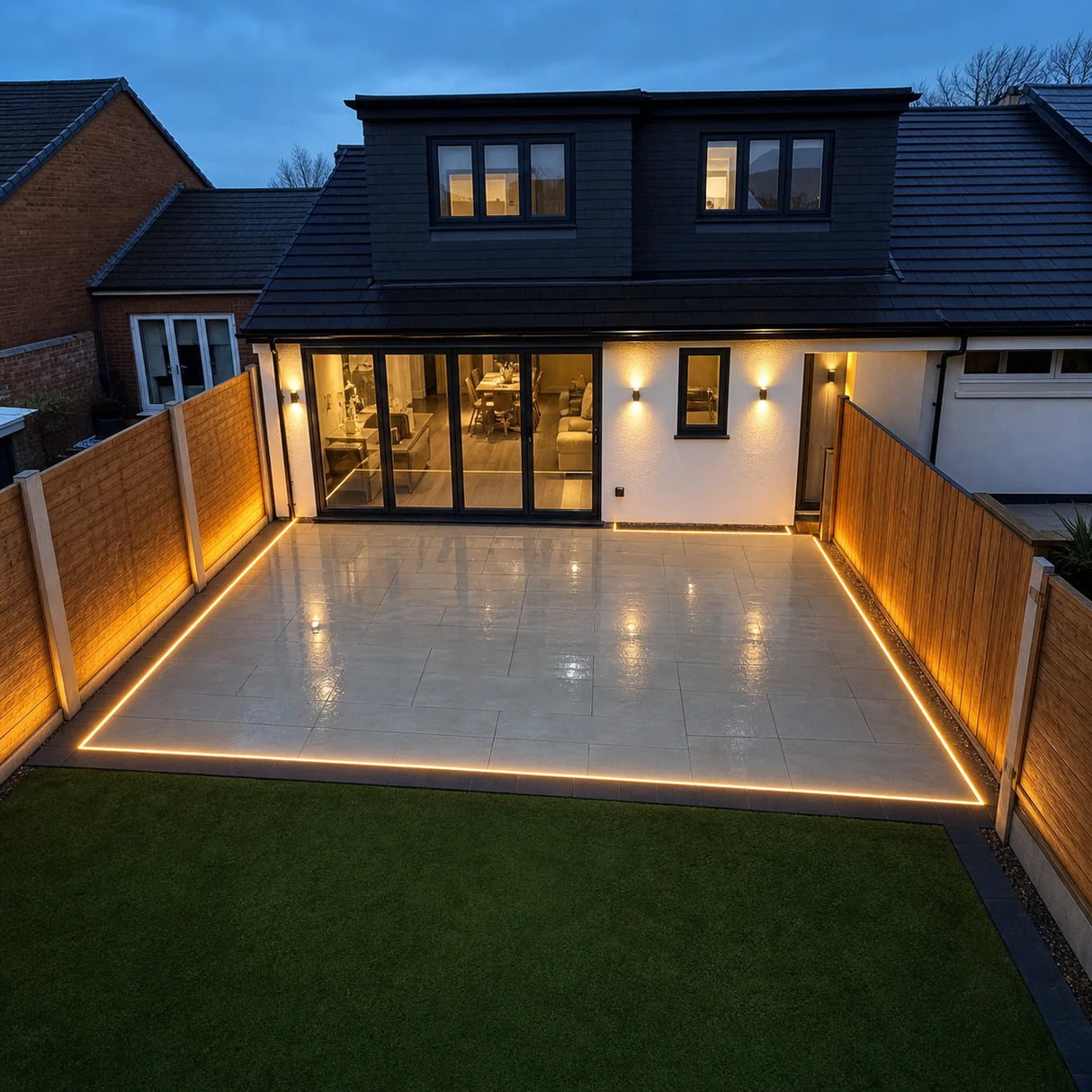 Bespoke cut-to-length Natural White Neon Flex 4000K 48V 10x20mm IP68 Waterproof 50m - UK LED Lights