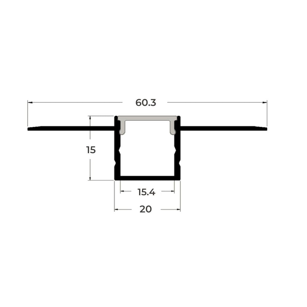 Bendable Plaster in Aluminium Profile For LED Strip 2 & 3 Metre