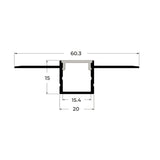 Bendable Plaster in Aluminium Profile For LED Strip 2 & 3 Metre
