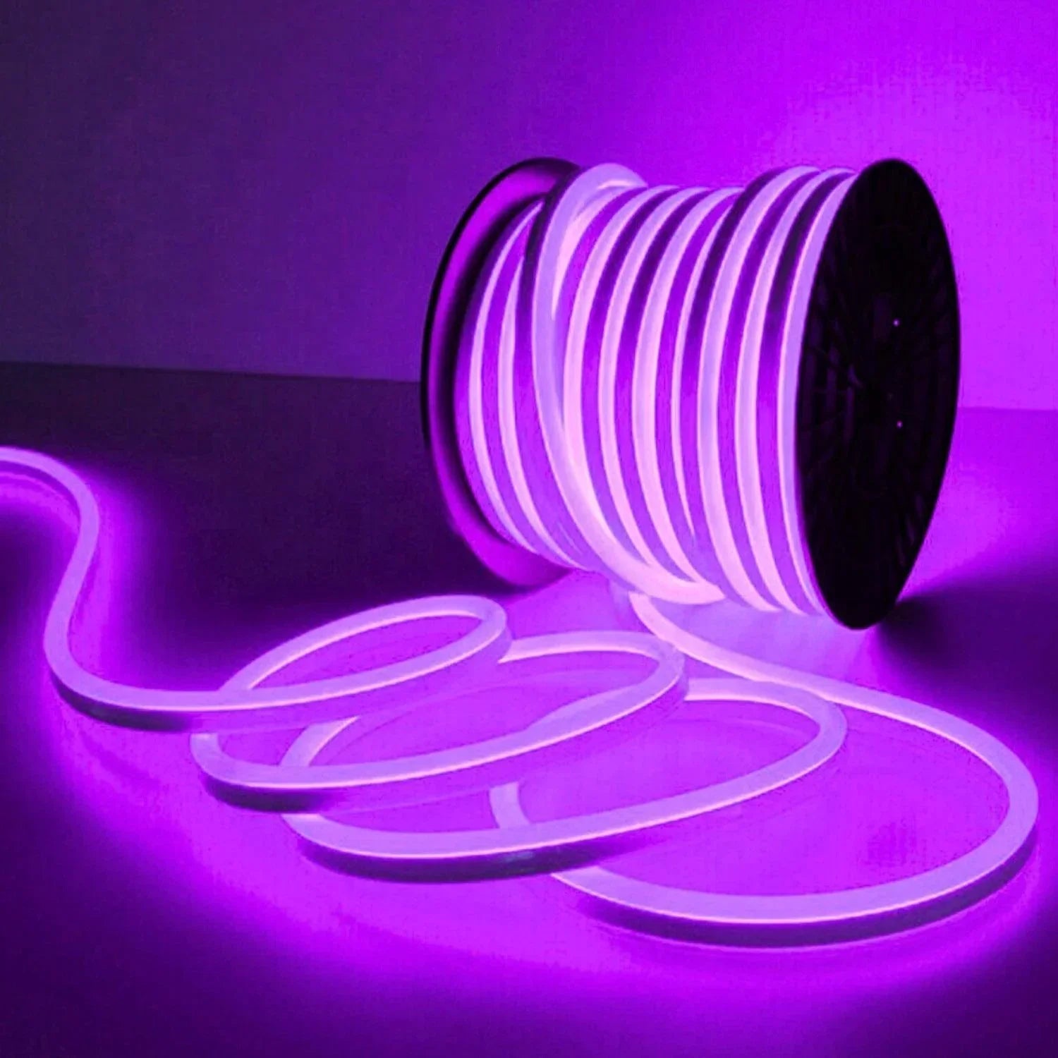 Purple LED Neon Flex 220V 240V 8x16mm 120LEDs/m IP65 Waterproof