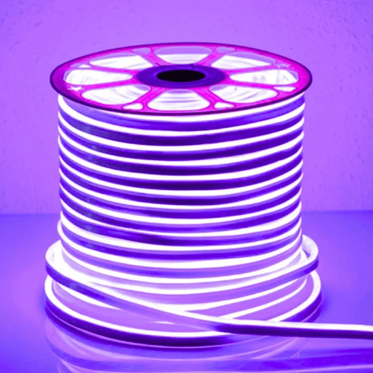 Purple LED Neon Flex 220V 240V 8x16mm 120LEDs/m IP65 Waterproof