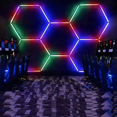 RGB Hexagrid LED Hexagon Ultrabright LED Multicolour Hex Lights - Five Hex Grid - UK LED Lights