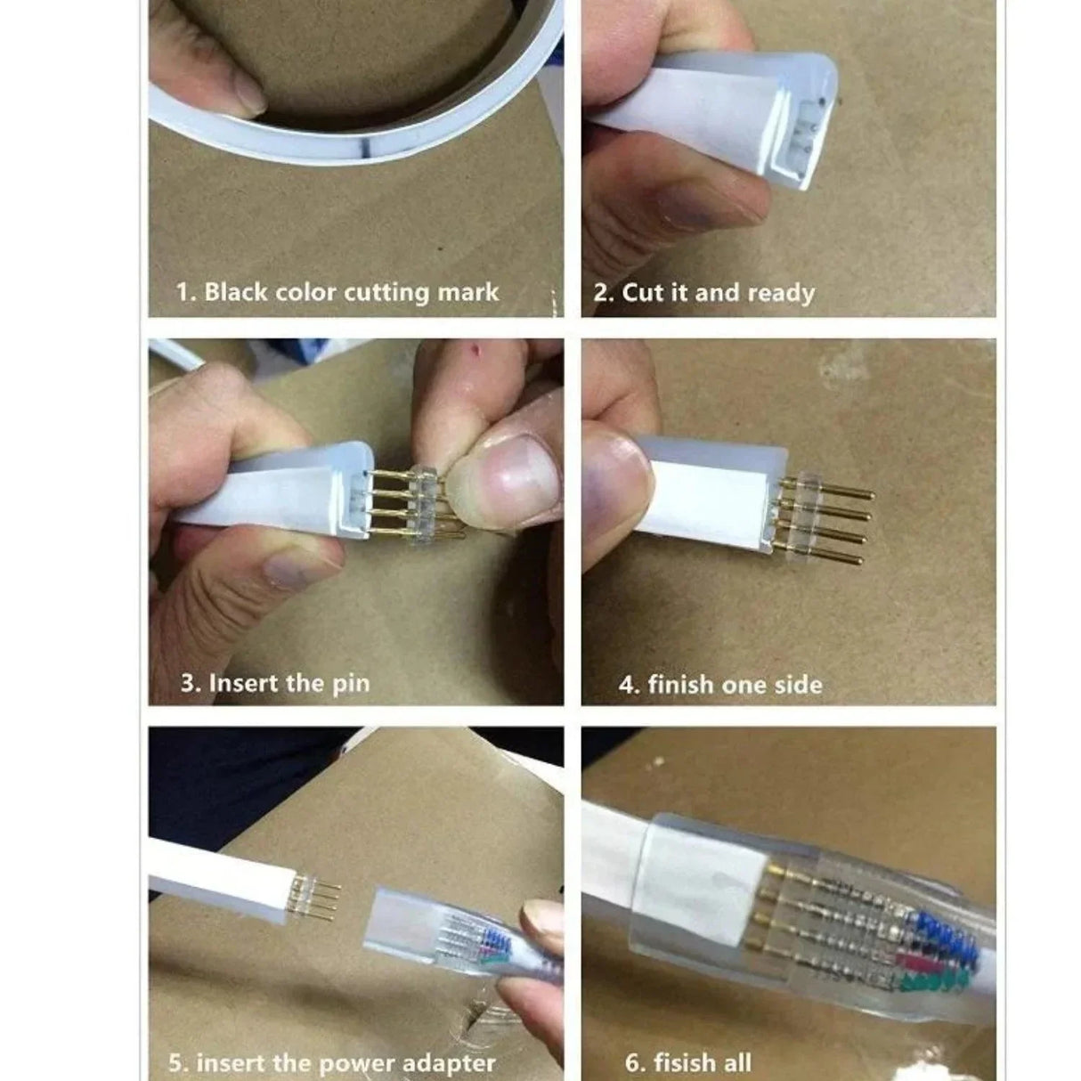 RGB LED Neon Flex 220V 240V 16x16mm Top Bend IP65 Dimmable Kit
