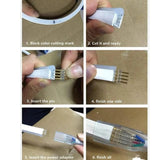 RGB LED Neon Flex 220V 240V 16x16mm Top Bend IP65 Dimmable Kit