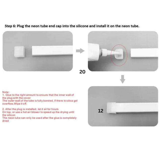 Silicone LED Neon Flex Diffuser Body for LED Strip 12x20mm – UK LED Lights