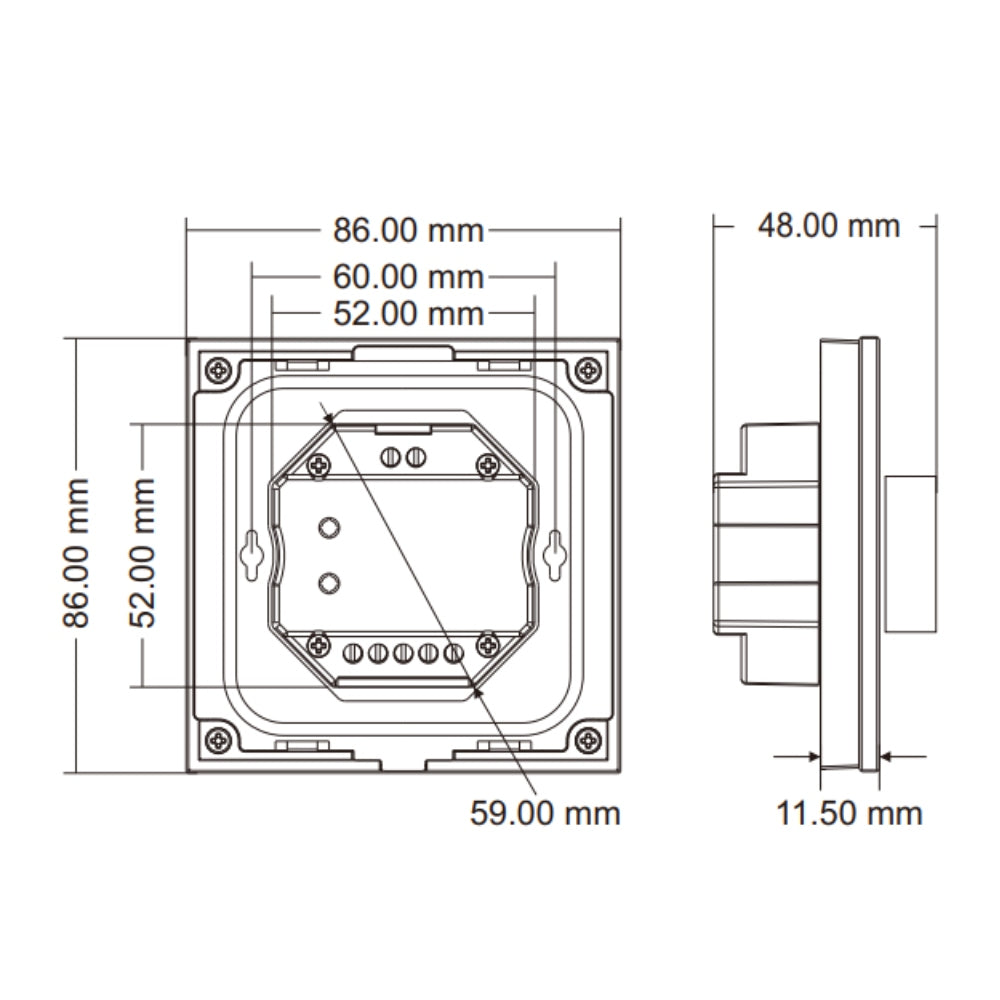 Skydance Rotary Panel WiFi Triac Dimmer TS-K(WT) BLACK