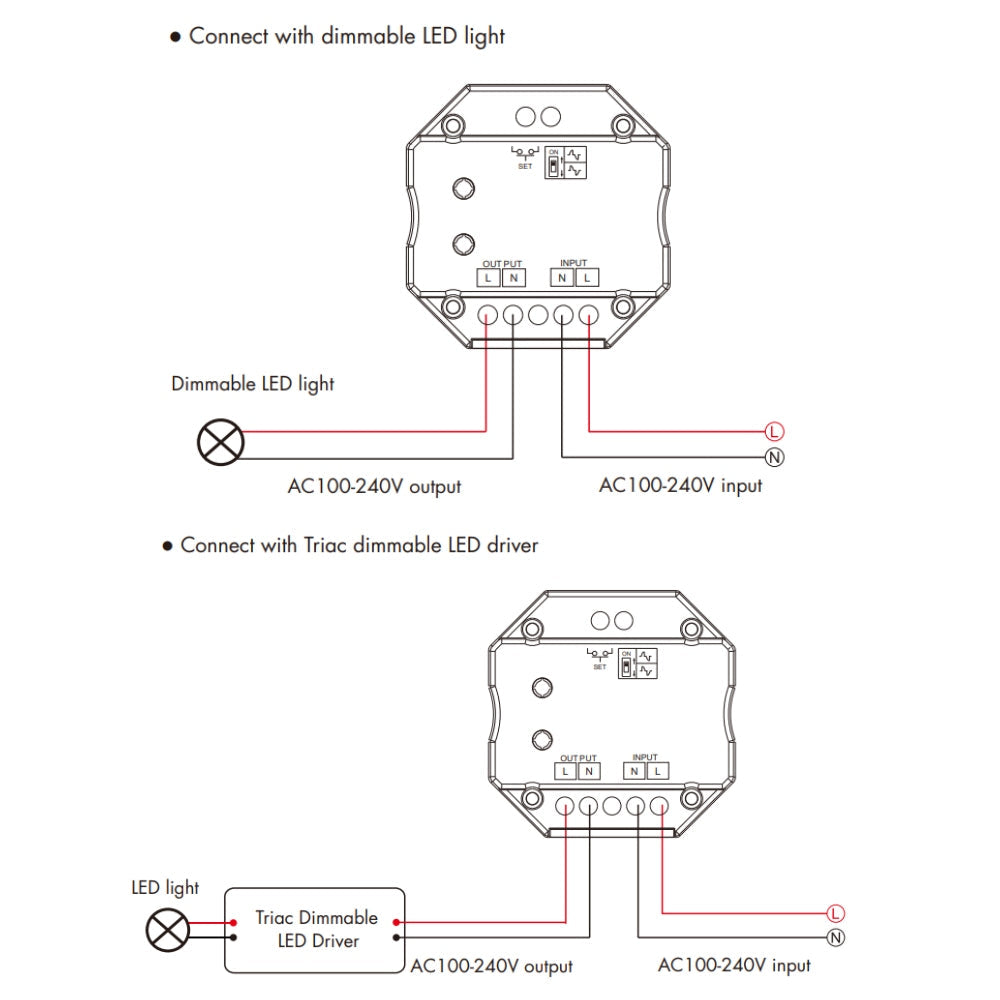 Skydance Rotary Panel WiFi Triac Dimmer TS-K(WT) BLACK