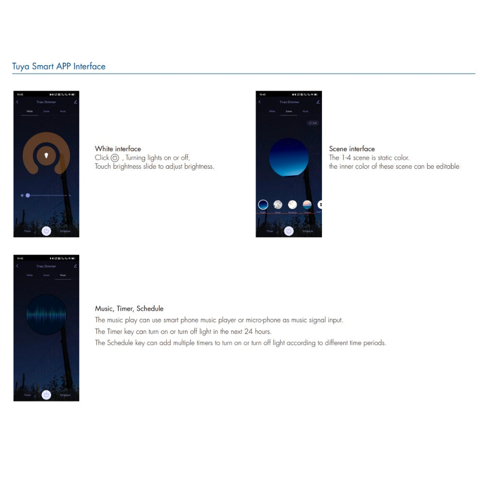 Skydance Rotary Panel WiFi Triac Dimmer TS-K (WT)