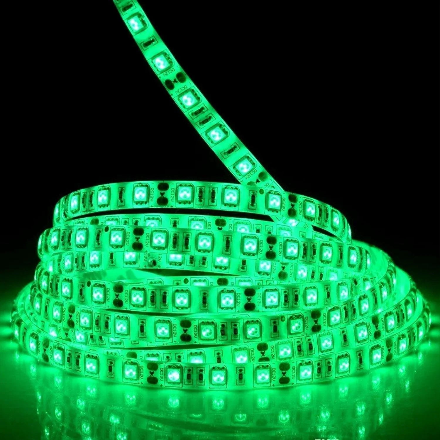 4-Pack Green 12" Flexible LED Strip Lights - 15 SMD 5050 Waterproof For Car Truck Boat Interior