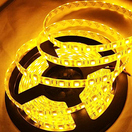 Yellow LED Strip 12V 5050 IP65 Waterproof 60LED/m 5 metre - UK LED Lights