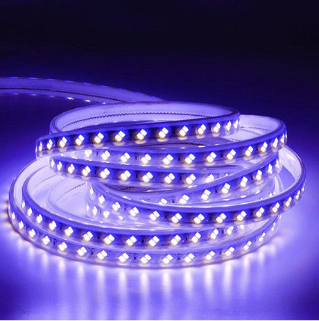 Tricolour LED Strip Light 220V 240V 5730 Warm White, Blue, Purple IP65 120LED/m Kit - UK LED Lights