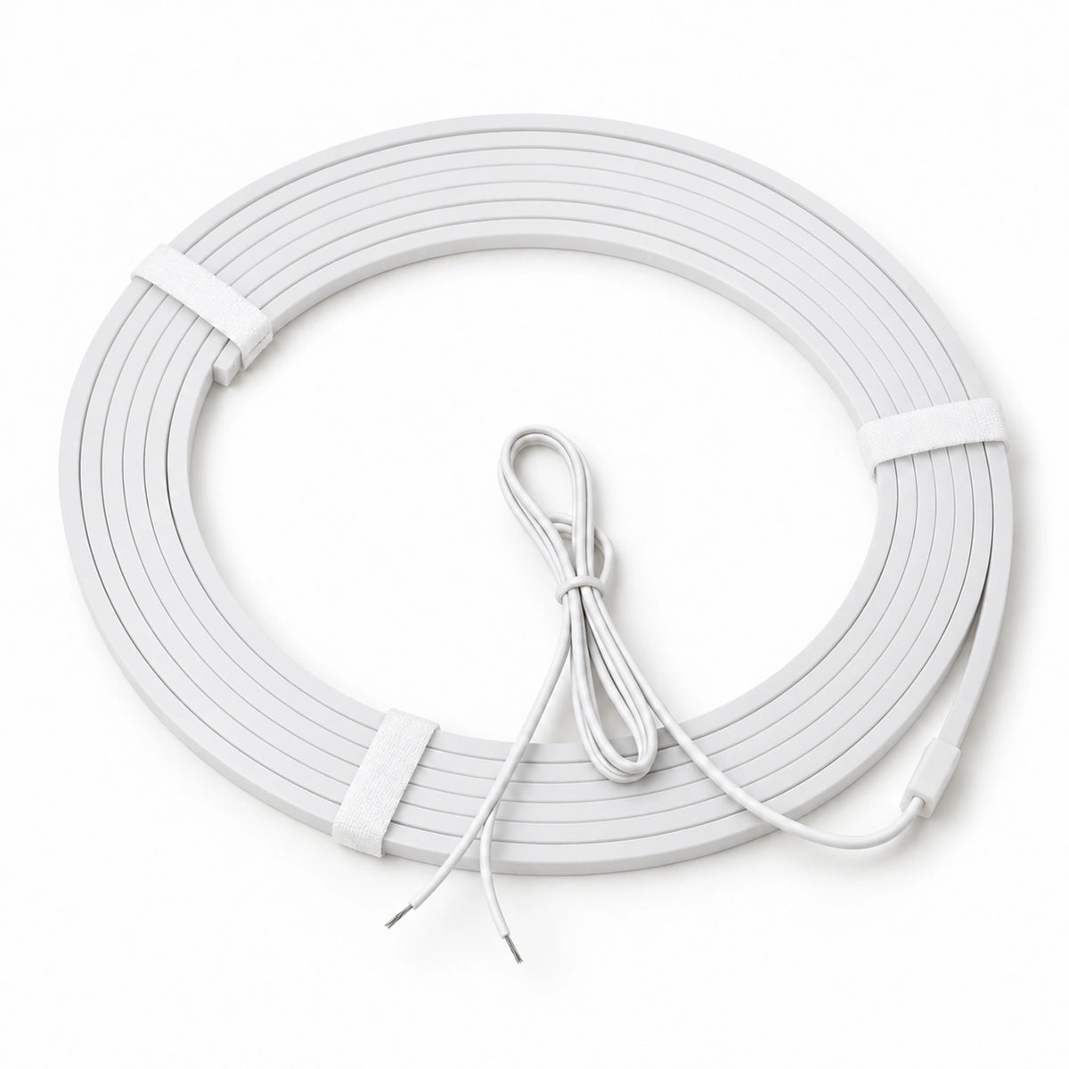UK LED Lights — 4x6mm FreeCut Mini Neon Flex full unlit white silicone coil with power lead