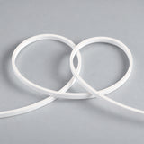 UK LED Lights — FreeCut mini neon flex 4x8mm unlit white silicone LED strip showing flexible loops