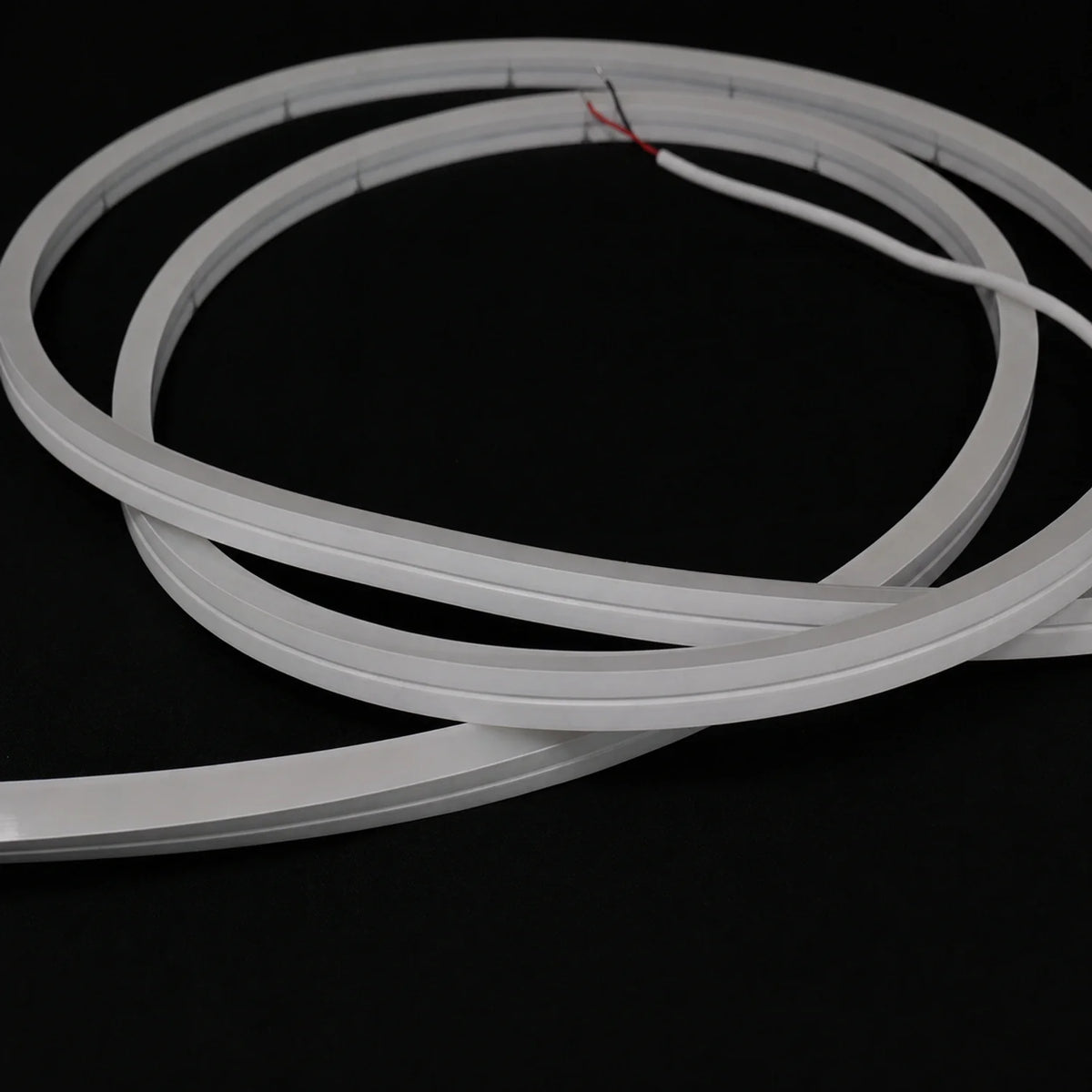 Close view of the unlit 15×15mm silicone Neon Flex body
