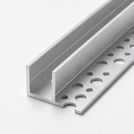 Straight Tile-In Aluminium LED Profile for 15×15mm Neon Flex – dimensions and installation reference