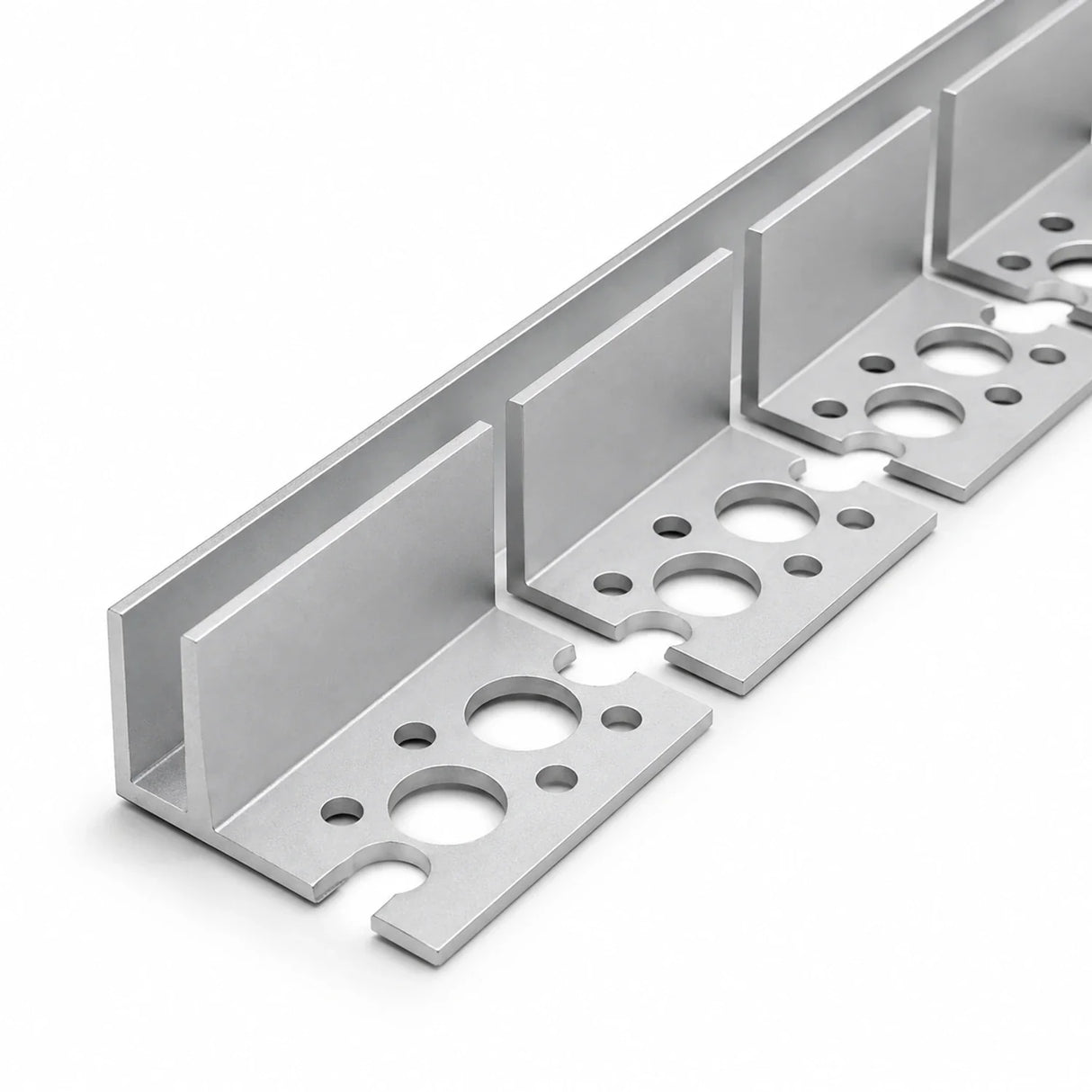 Close illustration of the bendable tile-in aluminium channel for 10×20mm Neon Flex