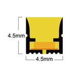 Dimension drawing of the 4.5×4.5mm Mini Neon Flex cross-section