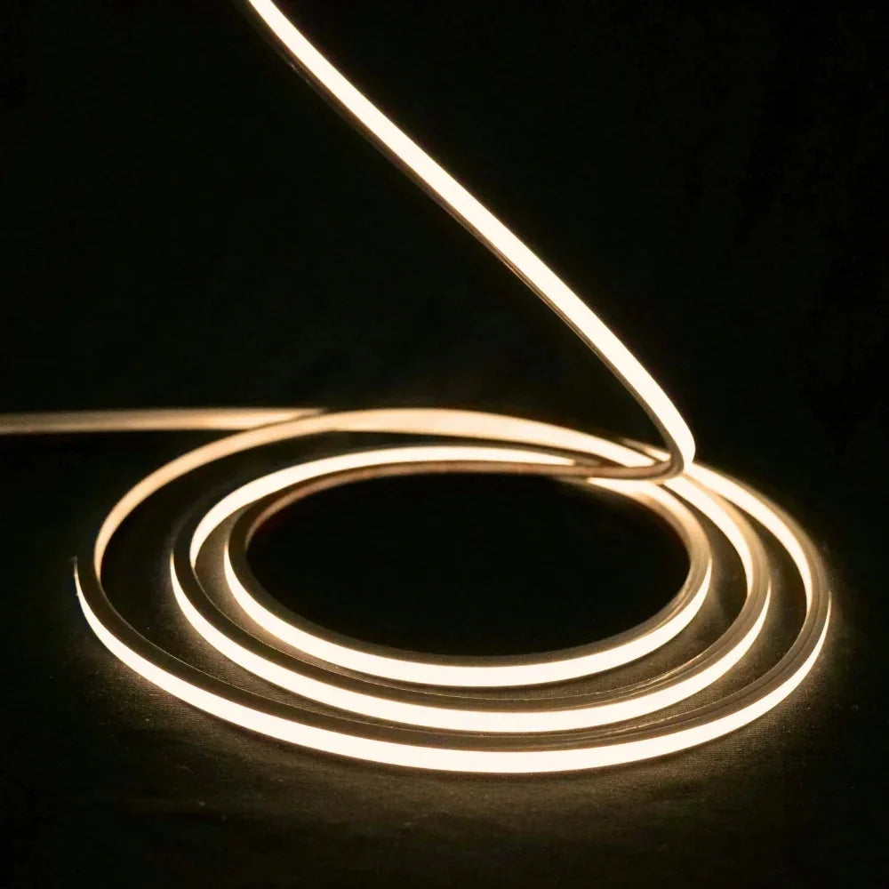 Lit 3000K warm-white 4.5×4.5mm Mini Neon Flex coil
