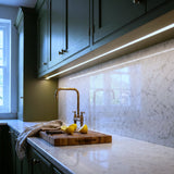 6000K 4×8mm Mini Neon Flex lighting a kitchen worktop, under-cabinet installation illustration